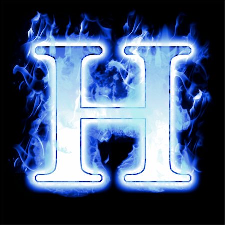 Burning Letter with Cold Blue flames - Ice Flame Alphabet Stock Photo - Budget Royalty-Free & Subscription, Code: 400-04629988