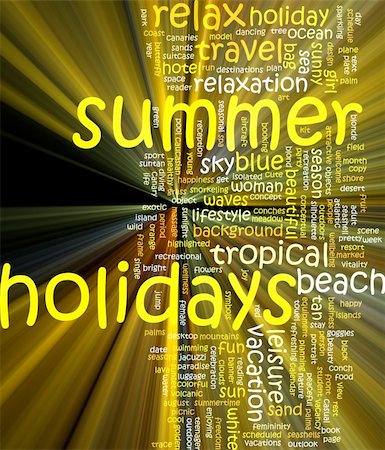 simsearch:400-05332353,k - Word cloud concept illustration of  summer holidays glowing light effect Stock Photo - Budget Royalty-Free & Subscription, Code: 400-04620071