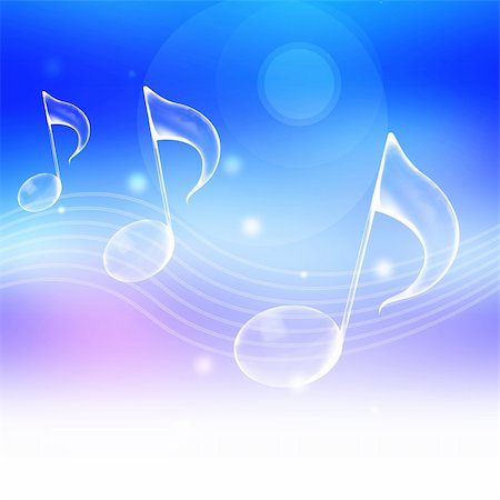 music note symbol with abstract blue background Photographie de stock - Aubaine LD & Abonnement, Code: 400-04620155