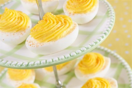 deviled egg - Deviled eggs sprinkled with paprika - a favorite party appetizer! Stock Photo - Budget Royalty-Free & Subscription, Code: 400-04620240