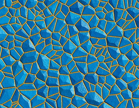 stone base - Stone mosaic background in moody colors, blue with glowing lines. Stock Photo - Budget Royalty-Free & Subscription, Code: 400-04620620