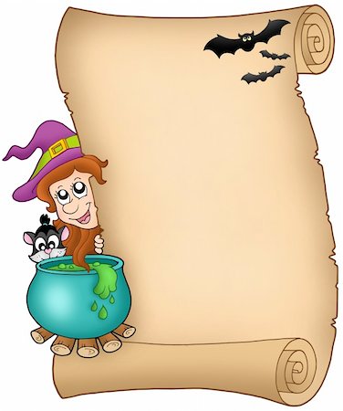 simsearch:400-04133143,k - Halloween parchment 3 - color illustration. Stock Photo - Budget Royalty-Free & Subscription, Code: 400-04620860