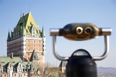 The most famous tourist attraction in Quebec City: Chateau Frontenac Photographie de stock - Aubaine LD & Abonnement, Code: 400-04621000