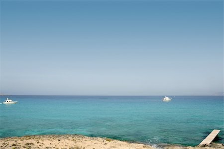 simsearch:400-04920010,k - Formentera Mediterranean seascape turquoise sea in Ibiza Spain Fotografie stock - Microstock e Abbonamento, Codice: 400-04621267