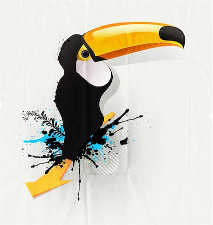 vector character graffiti drawing birds Stock Photo - Budget Royalty-Free & Subscription, Code: 400-04621900
