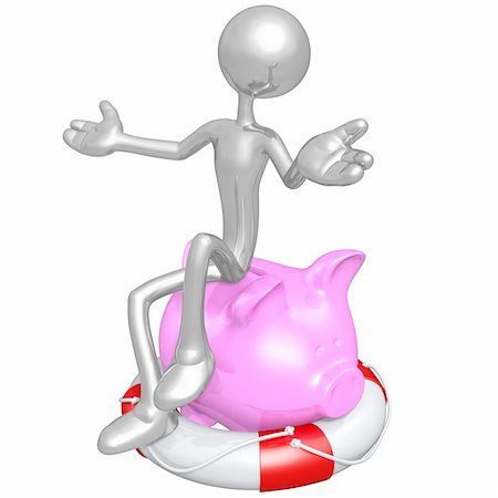 simsearch:630-06724426,k - Lifebuoy Piggy Bank Concept And Presentation Figure In 3D Stockbilder - Microstock & Abonnement, Bildnummer: 400-04622154