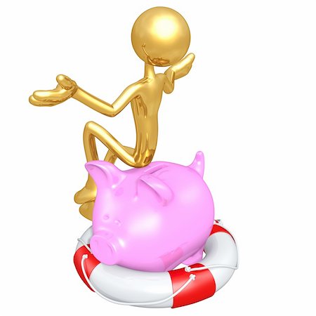 simsearch:630-06724426,k - Lifebuoy Piggy Bank Concept And Presentation Figure In 3D Stockbilder - Microstock & Abonnement, Bildnummer: 400-04622156