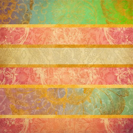 striped wrapping paper - A multi-layered, rich textured background for scrapbooking and design. Stock Photo - Budget Royalty-Free & Subscription, Code: 400-04622550