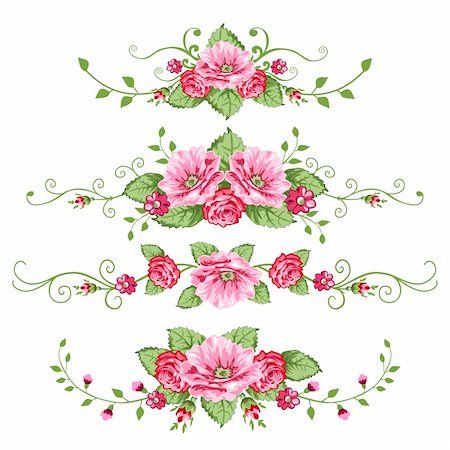 elakwasniewski (artist) - Banner in the victorian style with roses. Design elements for your design. Foto de stock - Super Valor sin royalties y Suscripción, Código: 400-04622777