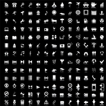 simsearch:400-04656121,k - Biggest collection of 170  different icons for using in web design Photographie de stock - Aubaine LD & Abonnement, Code: 400-04623007