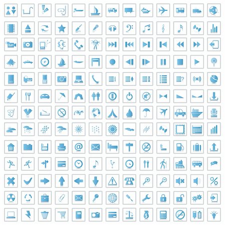 simsearch:400-04656121,k - Biggest collection of 170  different icons for using in web design Photographie de stock - Aubaine LD & Abonnement, Code: 400-04623008