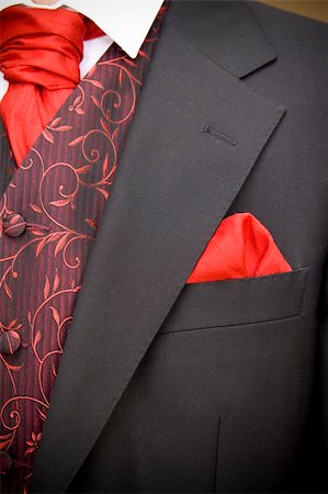 simsearch:400-04171391,k - suit jacket of groom and red cravat ascot tie Stock Photo - Budget Royalty-Free & Subscription, Code: 400-04623416