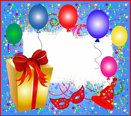 illustration of a colorful party background with balloons Stockbilder - Microstock & Abonnement, Bildnummer: 400-04623831