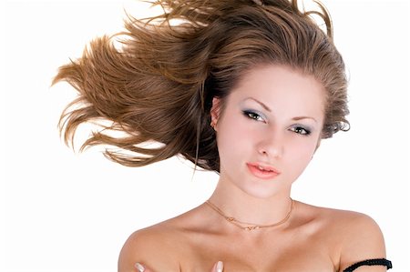 simsearch:400-04631926,k - Portrait of the young beauty woman over white Stock Photo - Budget Royalty-Free & Subscription, Code: 400-04634478