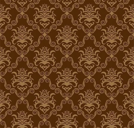 simsearch:400-04142223,k - Damask seamless vector background.  For easy making seamless pattern just drag all group into swatches bar, and use it for filling any contours. Stock Photo - Budget Royalty-Free & Subscription, Code: 400-04634494