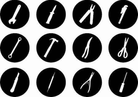 silhouette as carpenter - Set icons. Tools. Similar images can be found in my gallery. Foto de stock - Super Valor sin royalties y Suscripción, Código: 400-04635209