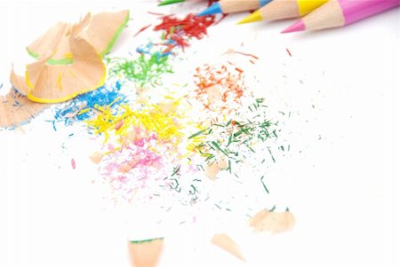 simsearch:400-04362378,k - Collection of colored pencils isolated on whie background Stock Photo - Budget Royalty-Free & Subscription, Code: 400-04635456