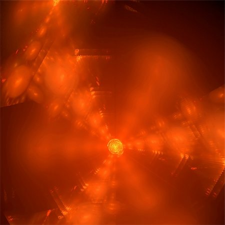 firework backdrop - Abstract elegance background. Orange - black palette. Raster fractal graphics. Photographie de stock - Aubaine LD & Abonnement, Code: 400-04636127
