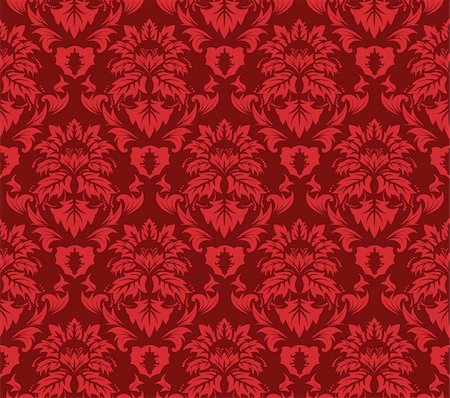 simsearch:400-04128525,k - Damask seamless vector background.  For easy making seamless pattern just drag all group into swatches bar, and use it for filling any contours. Stockbilder - Microstock & Abonnement, Bildnummer: 400-04636311