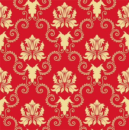 simsearch:400-04128525,k - Damask seamless vector background.  For easy making seamless pattern just drag all group into swatches bar, and use it for filling any contours. Stockbilder - Microstock & Abonnement, Bildnummer: 400-04636313