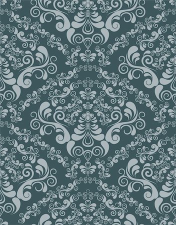 simsearch:400-04836742,k - Vector decorative royal seamless floral ornament Foto de stock - Super Valor sin royalties y Suscripción, Código: 400-04636431