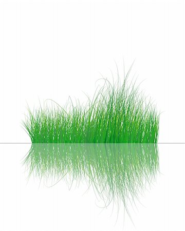 simsearch:400-04804407,k - Vector grass silhouettes background with reflection in water. All objects are separated. Stock Photo - Budget Royalty-Free & Subscription, Code: 400-04637142