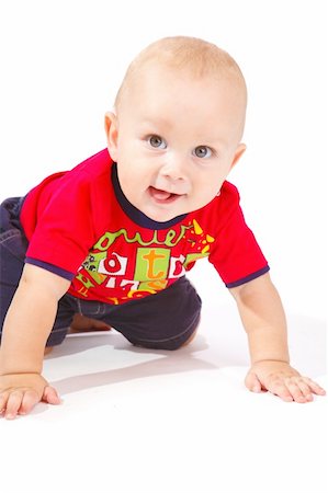 Baby boy crawling Foto de stock - Super Valor sin royalties y Suscripción, Código: 400-04637399