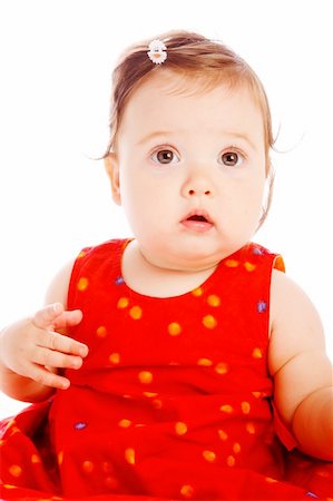 simsearch:400-04637418,k - Portrait of an astonished baby girl Stock Photo - Budget Royalty-Free & Subscription, Code: 400-04637404