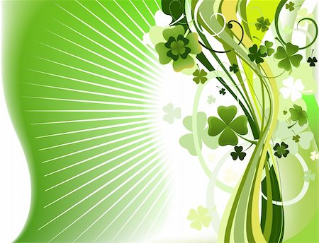 earth space poster background design - clover background, abstract design Stock Photo - Budget Royalty-Free & Subscription, Code: 400-04637669