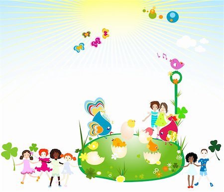 simsearch:400-05913273,k - children enjoying the springtime Fotografie stock - Microstock e Abbonamento, Codice: 400-04637683