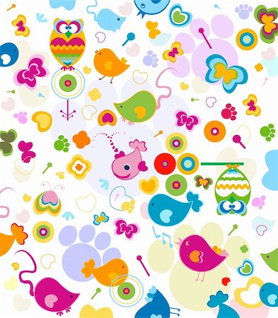 simsearch:400-05913273,k - animals seamless pattern, design fir kids Fotografie stock - Microstock e Abbonamento, Codice: 400-04637850