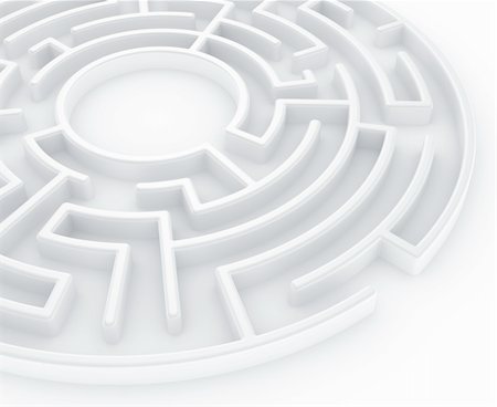 3d rendering of a circular maze Stockbilder - Microstock & Abonnement, Bildnummer: 400-04638153