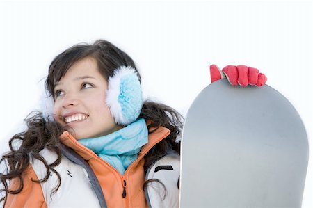 simsearch:400-04256964,k - Laughing beautiful girl snowboarder Stock Photo - Budget Royalty-Free & Subscription, Code: 400-04638330