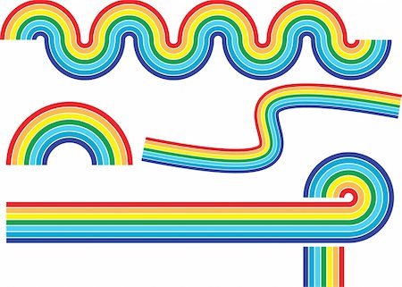 dragunov (artist) - Set of vector rainbow elements for your designs Photographie de stock - Aubaine LD & Abonnement, Code: 400-04638412