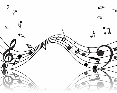 simsearch:400-04794837,k - Vector musical notes staff background for design use Stock Photo - Budget Royalty-Free & Subscription, Code: 400-04638438