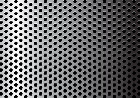 embossed - Metal texture / pattern with hexagon holes Stock Photo - Budget Royalty-Free & Subscription, Code: 400-04638677