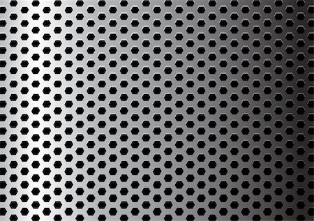 Metal texture / pattern with hexagon holes Stock Photo - Budget Royalty-Free & Subscription, Code: 400-04638677