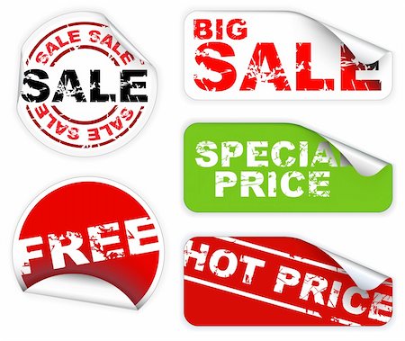 simsearch:400-05066572,k - Set of labels badges and stickers for sale and hot price Foto de stock - Royalty-Free Super Valor e Assinatura, Número: 400-04638681