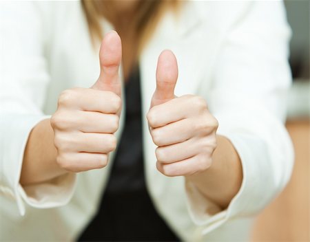 endorsing - Businesswoman thumbs up Stock Photo - Budget Royalty-Free & Subscription, Code: 400-04639006