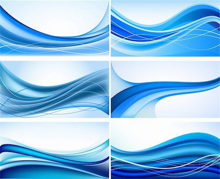 Set of abstract blue backgrounds  vector Foto de stock - Royalty-Free Super Valor e Assinatura, Número: 400-04639969