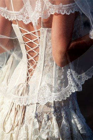 simsearch:400-04762831,k - Backside of a beautiful dress of a bride Stock Photo - Budget Royalty-Free & Subscription, Code: 400-04630013
