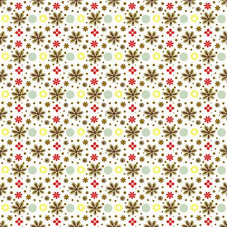 Retro floral pattern background Stockbilder - Microstock & Abonnement, Bildnummer: 400-04631261