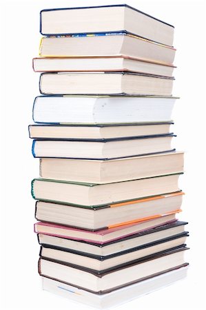 simsearch:400-05734056,k - stack of books isolated Photographie de stock - Aubaine LD & Abonnement, Code: 400-04631319