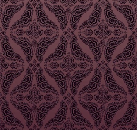 simsearch:400-04686213,k - Vector lilac decorative royal seamless floral ornament Stock Photo - Budget Royalty-Free & Subscription, Code: 400-04631380