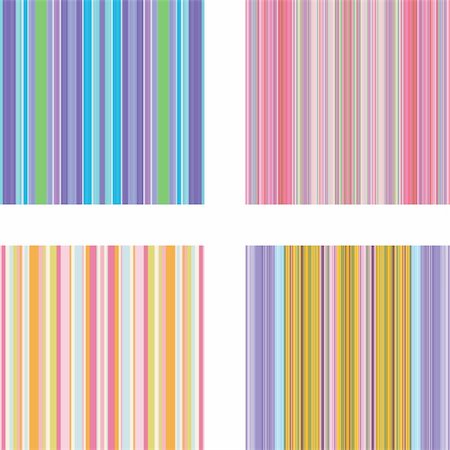 simsearch:400-05705942,k - Four retro (seamless) vector stripe patterns in bright colors Stock Photo - Budget Royalty-Free & Subscription, Code: 400-04631434