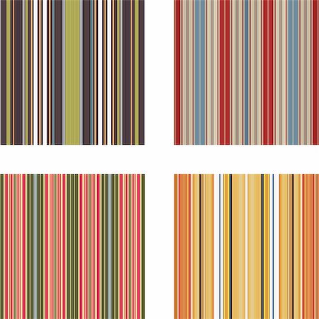 simsearch:400-05267365,k - Four retro (seamless) vector stripe patterns in bright colors Stock Photo - Budget Royalty-Free & Subscription, Code: 400-04631435