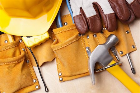 working and protective wear and tools. selective focus Stock Photo - Budget Royalty-Free & Subscription, Code: 400-04631525