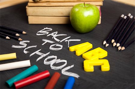 simsearch:400-04912903,k - Inscription on a school chalkboard - back to school Stock Photo - Budget Royalty-Free & Subscription, Code: 400-04631654