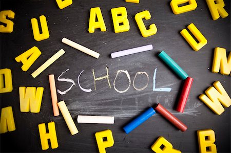 simsearch:400-04631647,k - Inscription on a school chalkboard - back to school Stock Photo - Budget Royalty-Free & Subscription, Code: 400-04631658