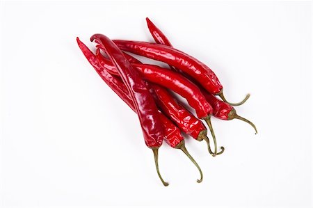 simsearch:400-05732421,k - Chili peppers with soft shadow on white Photographie de stock - Aubaine LD & Abonnement, Code: 400-04631880